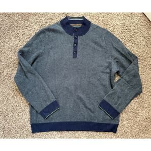 Jos A. Bank Reserve Wool Sweater Size 3XLT Navy Blue Big and Tall Pullover